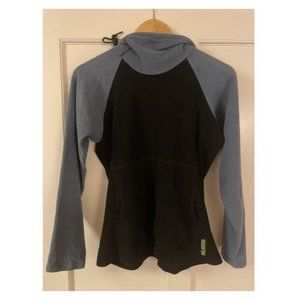 Melanzana Microgrid Hoodie, Small, Blue and Black